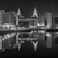 Buy canvas prints of LIVERPOOL CITYSCAPE by Kevin Elias