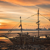 Buy canvas prints of Mersey sunrise by Kevin Elias