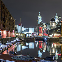 Buy canvas prints of The Albert dock in Liverpool by Kevin Elias