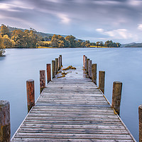Buy canvas prints of Captivating Dawn at Coniston Lake Pier by Kevin Elias
