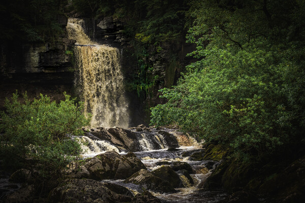 Ingleton waterfall Picture Board by Kevin Elias