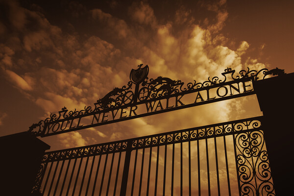 Anfield gates Picture Board by Kevin Elias