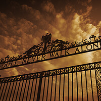 Buy canvas prints of Anfield gates by Kevin Elias