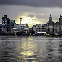 Buy canvas prints of Liverpool Waterfront: A Frosty Dawn's Revelation by Kevin Elias