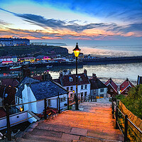 Buy canvas prints of Whitby steps by Kevin Elias