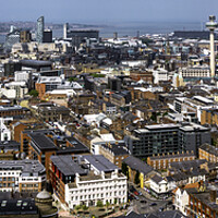 Buy canvas prints of Liverpool from above by Kevin Elias