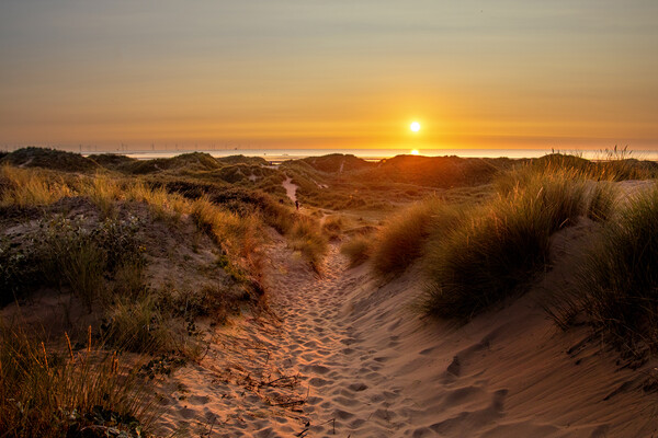 Formby sunset Picture Board by Kevin Elias