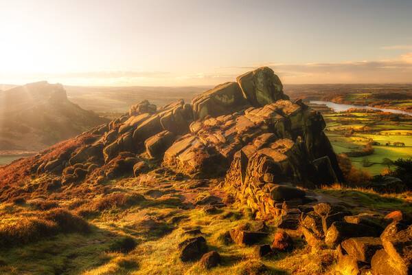 Striking Dawn over The Roaches Picture Board by Kevin Elias