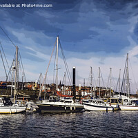 Buy canvas prints of whitby harbor poster by Kevin Elias