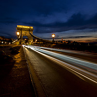 Buy canvas prints of Light trail of budapest  by Alicia Knight