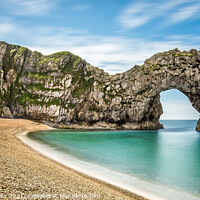 Buy canvas prints of The Majestic Limestone Arch of Durdle Door by AMANDA AINSLEY