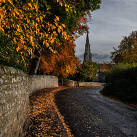 Buy canvas prints of Autumn at Holy Trinity Church in Startforth by AMANDA AINSLEY