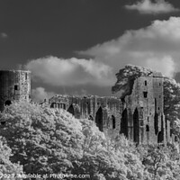 Buy canvas prints of  Barnard Castle Infrared Monochrome by AMANDA AINSLEY