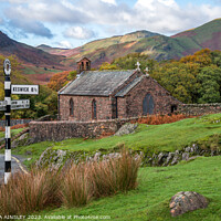 Buy canvas prints of St James Church above Buttermere by AMANDA AINSLEY