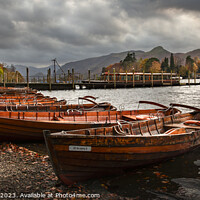 Buy canvas prints of Rowing Boats on Derwent Water by AMANDA AINSLEY