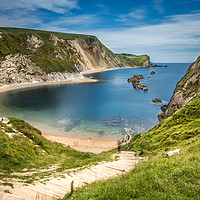 Buy canvas prints of Man O’ War Cove in Dorset by AMANDA AINSLEY