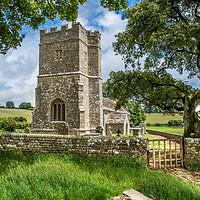Buy canvas prints of Whitcombe Church in Dorset by AMANDA AINSLEY