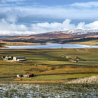 Buy canvas prints of Winter at Selset Reservoir  by AMANDA AINSLEY