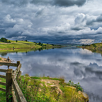 Buy canvas prints of Stormy Skies on Grassholme by AMANDA AINSLEY