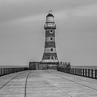 Buy canvas prints of Roker Lighthouse  by AMANDA AINSLEY
