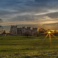 Buy canvas prints of Sunset at Raby Castle by AMANDA AINSLEY