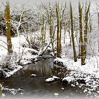 Buy canvas prints of Ghyll Beck Snow by AMANDA AINSLEY