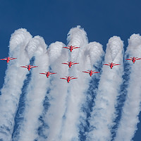 Buy canvas prints of The RAF Red Arrows by AMANDA AINSLEY