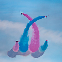 Buy canvas prints of The RAF Red Arrows at Sunderland International Air by AMANDA AINSLEY