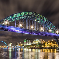 Buy canvas prints of Majestic Tyne Bridge connects Newcastle and Gatesh by AMANDA AINSLEY