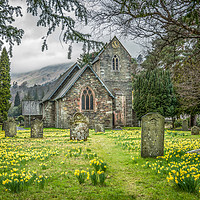 Buy canvas prints of Church of Saint Patrick in Patterdale by AMANDA AINSLEY