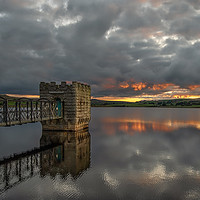 Buy canvas prints of Golden Hour at Hury Reservoir by AMANDA AINSLEY