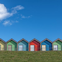 Buy canvas prints of A Seaside Rainbow Haven by AMANDA AINSLEY