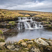 Buy canvas prints of Majestic Stonesdale Beck Waterfall by AMANDA AINSLEY