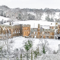 Buy canvas prints of Winter at Egglestone Abbey by AMANDA AINSLEY