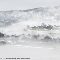 Buy canvas prints of Rising Mist in Teesdale by AMANDA AINSLEY