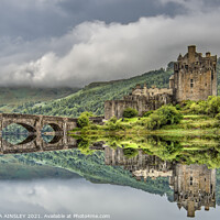 Buy canvas prints of Reflections of Eilean Donan Castle by AMANDA AINSLEY