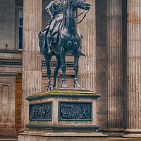 Buy canvas prints of The Equestrian Wellington Statue by Anne McLuckie