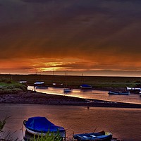 Buy canvas prints of Burnham Overy Staithe Sunse by Hamish Morley