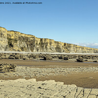 Buy canvas prints of Cliffs and Sand between Monknash and Nash Point Be by Nick Jenkins