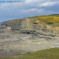 Buy canvas prints of Looking down on Dunraven Bay Southerndown by Nick Jenkins