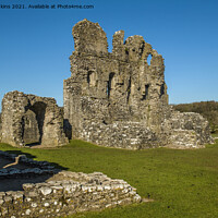 Buy canvas prints of Remains of Ogmore Castle at Ogmore Village Vale of Glamorgan by Nick Jenkins
