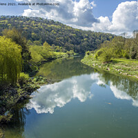 Buy canvas prints of River Wye from Brockweir Bridge Wye Valley by Nick Jenkins
