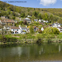 Buy canvas prints of Llandogo Village in the Wye Valley across the Rive by Nick Jenkins
