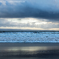 Buy canvas prints of Incoming Waves Llantwit Major Beach  by Nick Jenkins