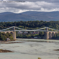 Buy canvas prints of Menai Bridge joining Anglesey with Mainland Wales  by Nick Jenkins