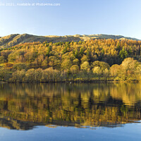 Buy canvas prints of Reflections in Coniston Water Lake District by Nick Jenkins