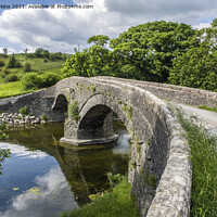 Buy canvas prints of Crook of Lune Bridge over the River Lune Cumbria by Nick Jenkins