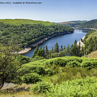 Buy canvas prints of Section of Llyn Brianne Reservoir Carmarthenshire by Nick Jenkins