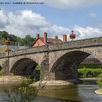 Buy canvas prints of Arched Bridge Over River Usk at Usk  by Nick Jenkins