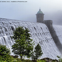 Buy canvas prints of Pen y Garreg Dam Overflowing in the Elan Valley  by Nick Jenkins